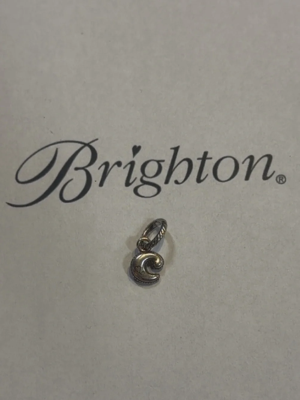 BRIGHTON Letter C Silver Pendant/Charm